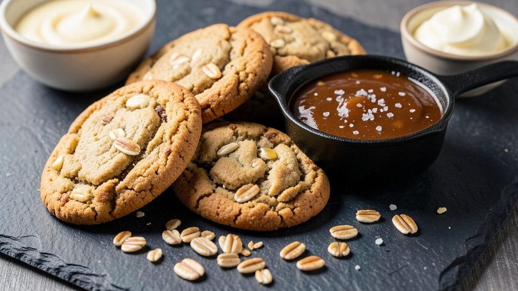 Betty Crocker Salted Caramel Cookie Mix Copycat Recipe: Gooey Caramel Rivers and Crunchy Oat Topping