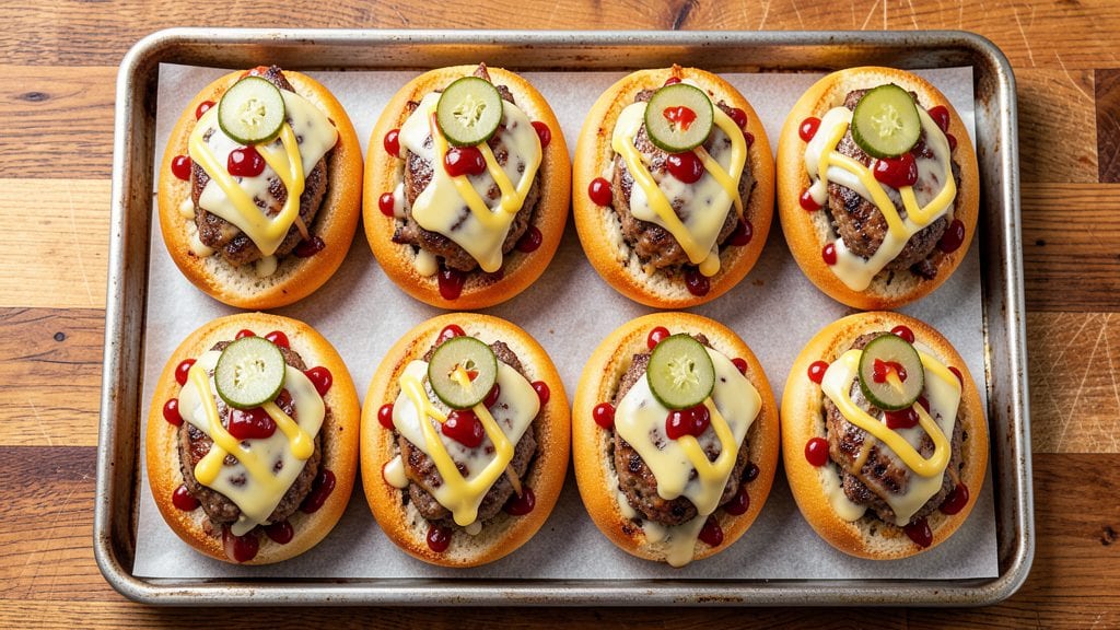 Cookie Sheet Sliders Recipe: Mini Burgers With Juicy Centers and Crispy Buns