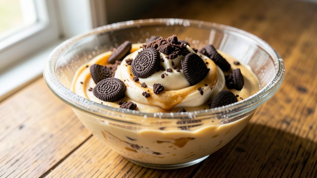 Oreo Cookie Ice Cream Recipe: Crunchy Cookie Bites in Creamy Vanilla Swirls