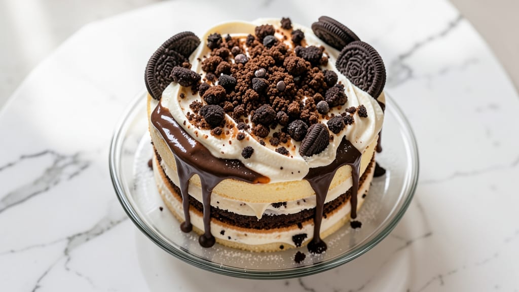 Oreo Cookies and Cream Ice Cream Cake Recipe: Layered Magic With Crunchy Cookie Crust