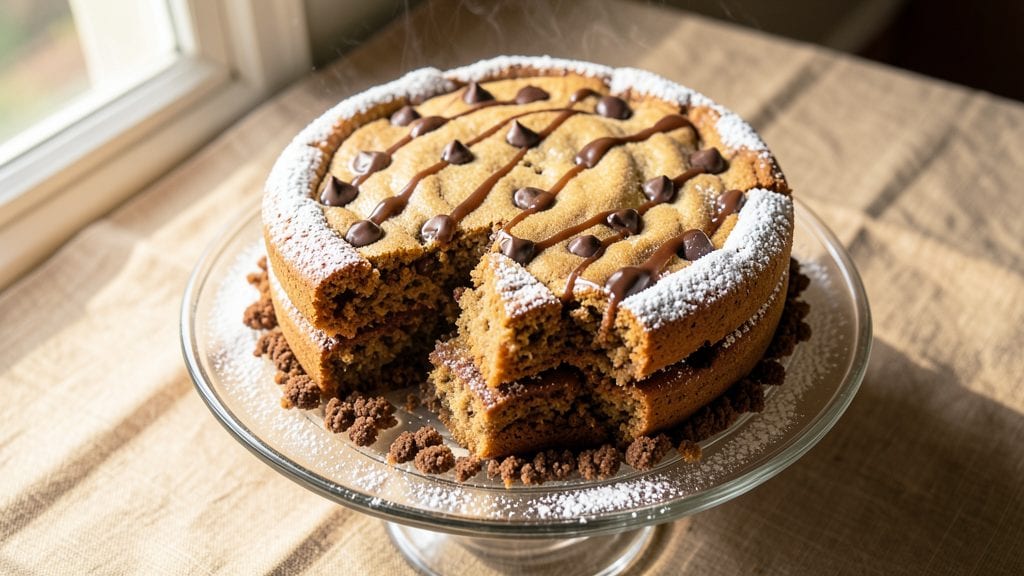 Toll House Cookie Cake Recipe: Moist Vanilla Swirls with Crunchy Oat Crown